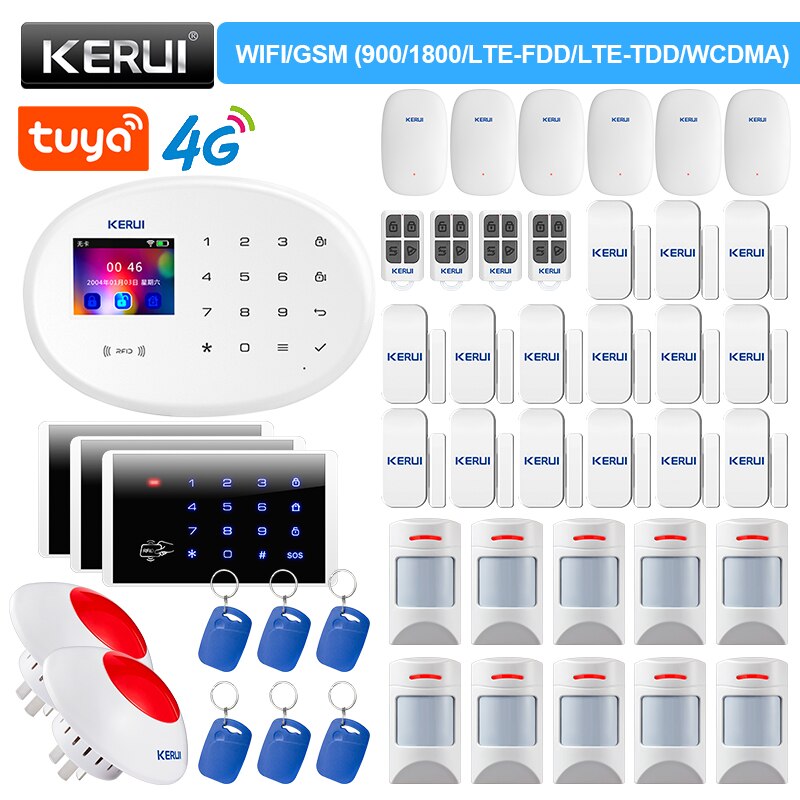 KERUI W20 Tuya Ʈ ˶ ý 4G  GSM Ȩ..